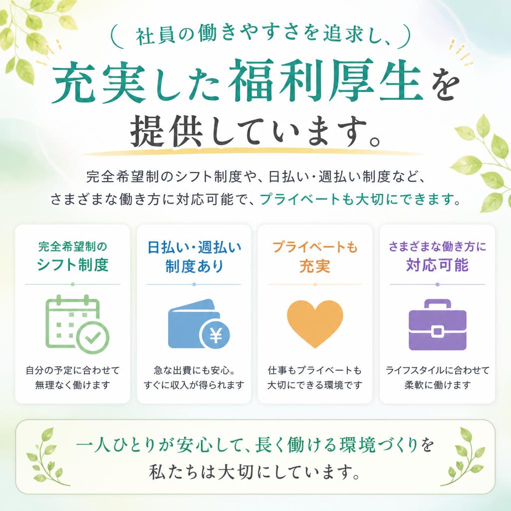 充実した福利厚生と働き方改革