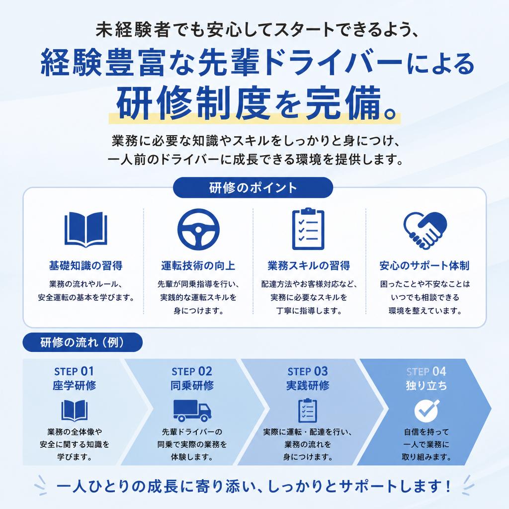 充実の研修制度でスキルアップ！