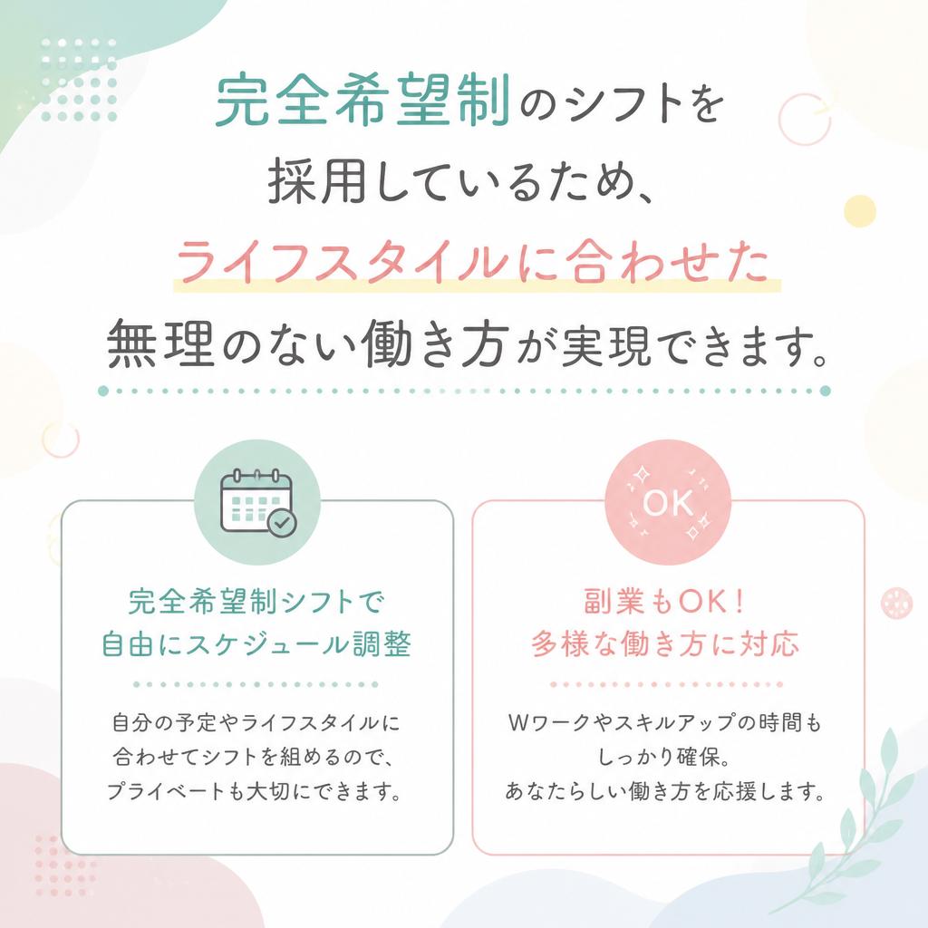 フレキシブルなシフト制度