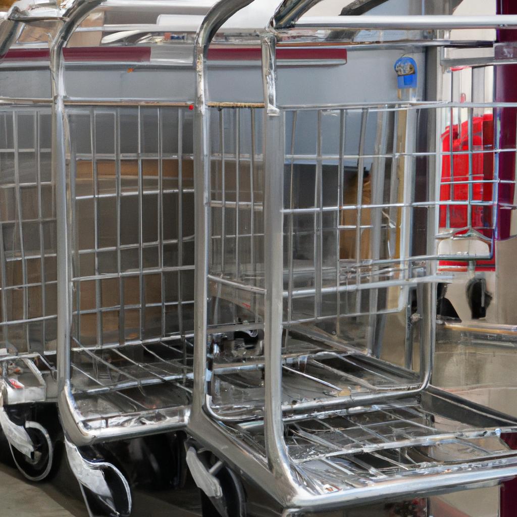 カゴ台車を使用した効率的な配送業務