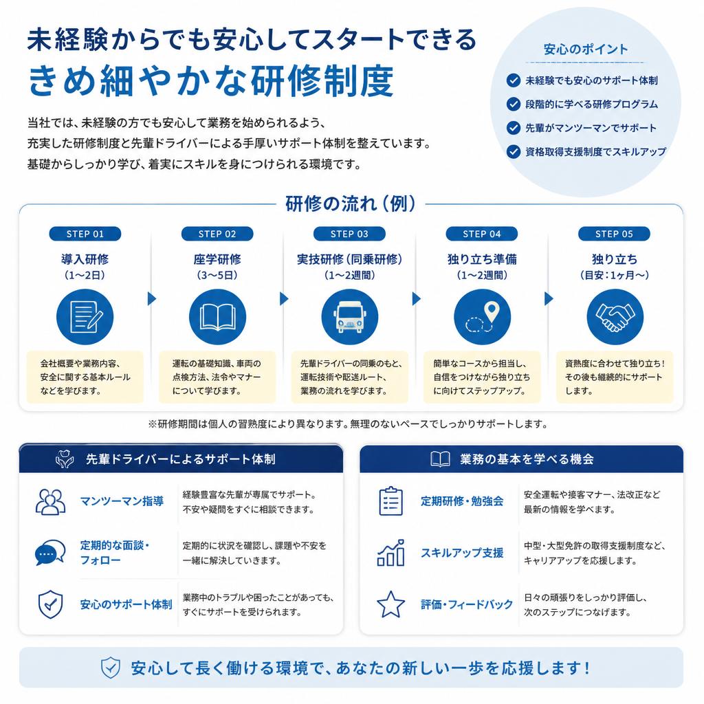 未経験者大歓迎！充実の研修制度