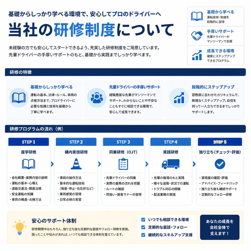 充実した研修制度で未経験も安心！