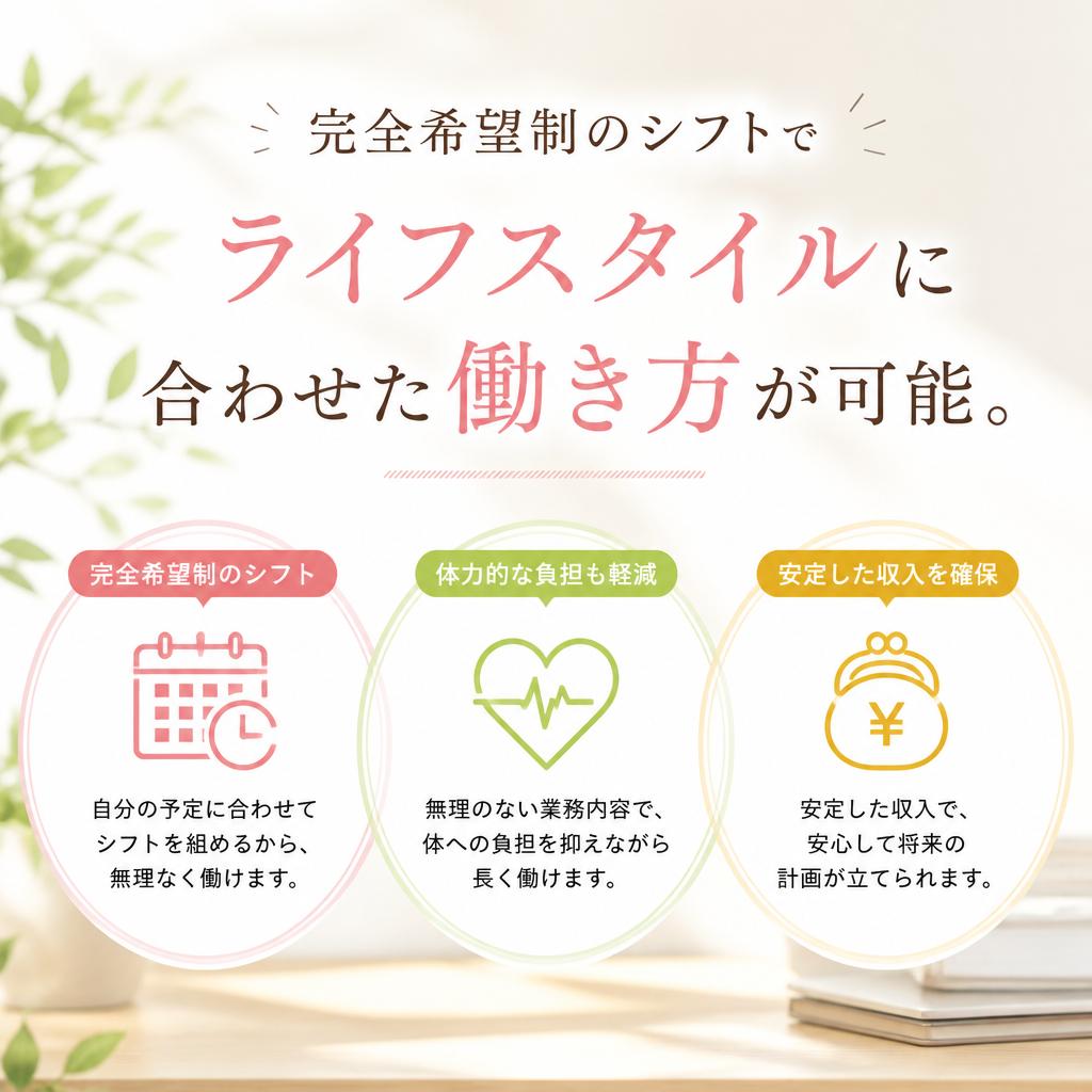 自由な働き方を実現するシフト制度