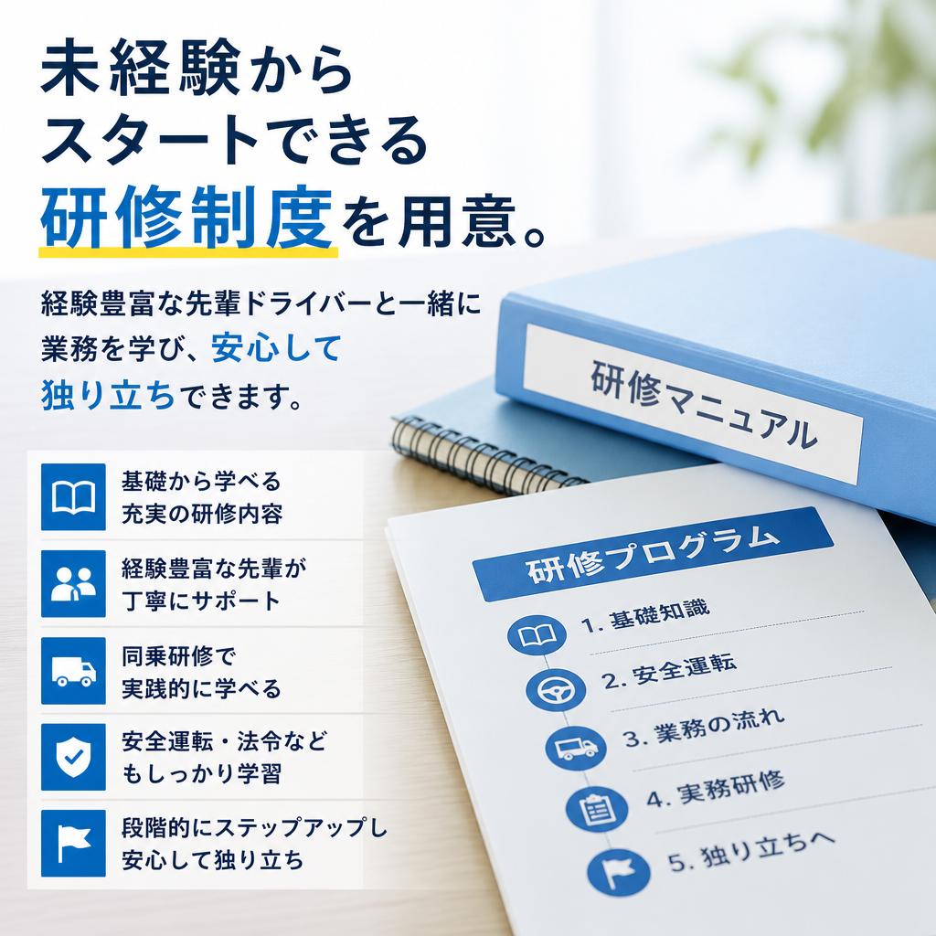 未経験者支援：安心の研修制度