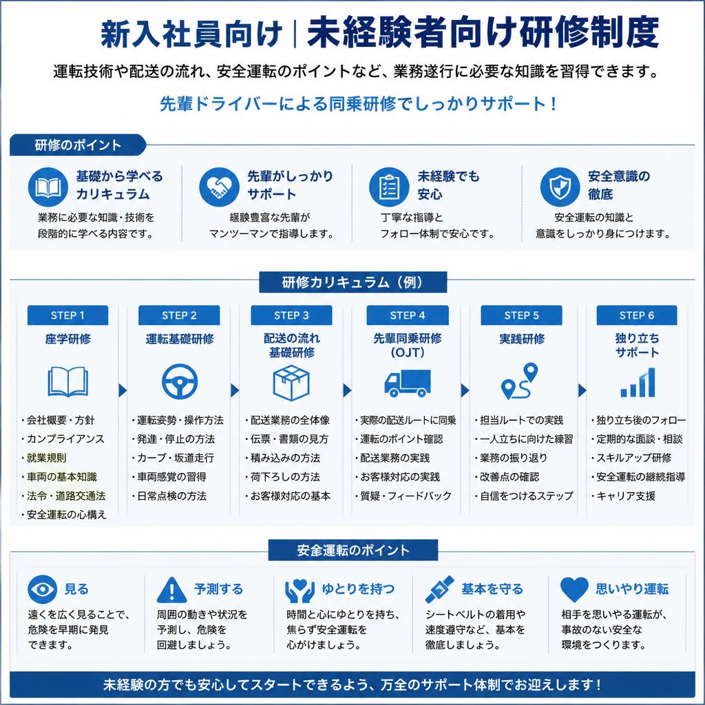 充実の研修制度で安心スタート