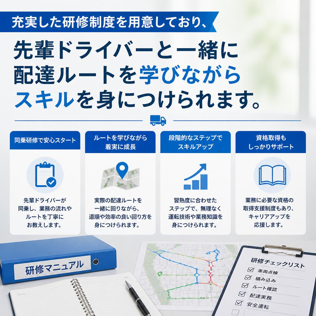 安心の研修制度でスキルアップ！