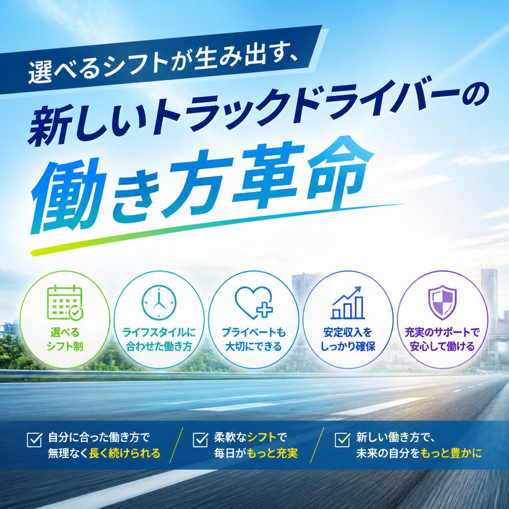 選べるシフトが生み出す、新しいトラックドライバーの働き方革命