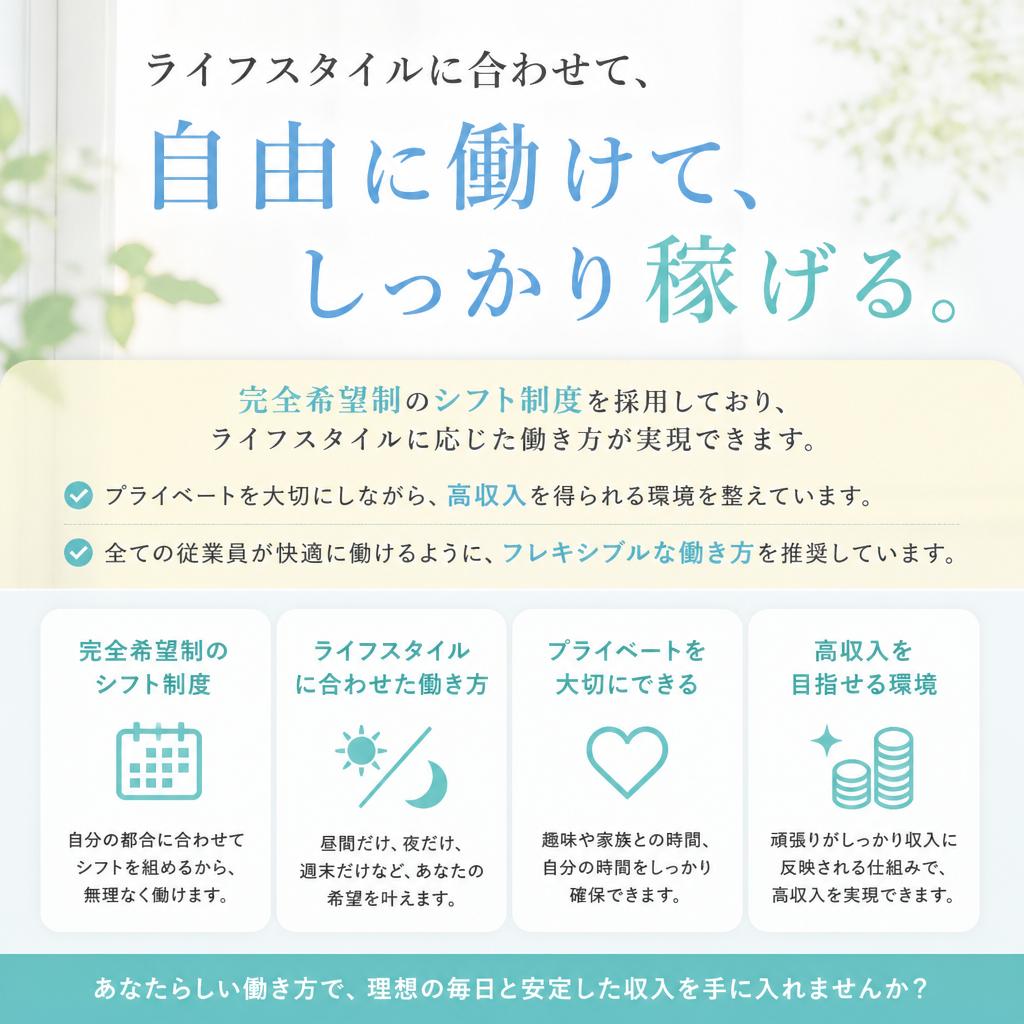 自由度の高いシフト制度
