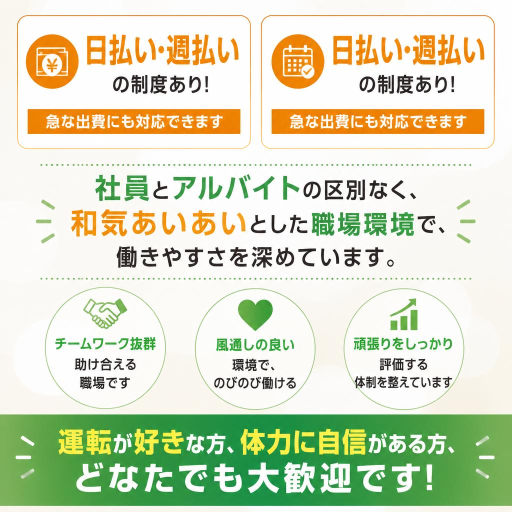 安心の待遇と福利厚生