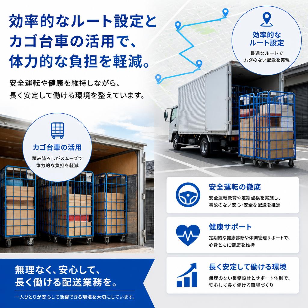 安全運転と健康を保つための取り組み
