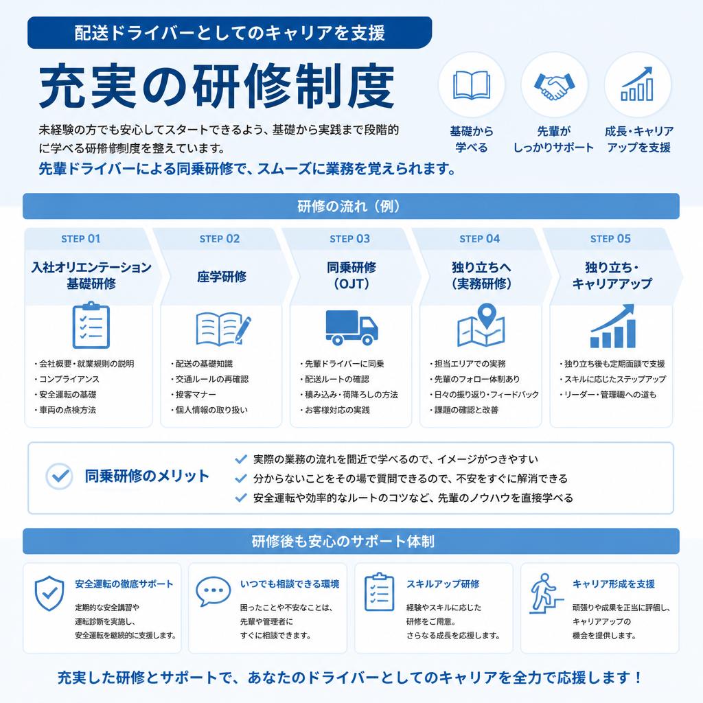 未経験でも安心の研修制度