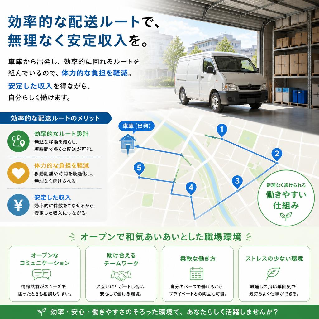 効率的な配送ルートと職場環境