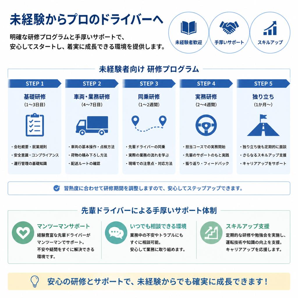 充実の育成支援で安心スタート