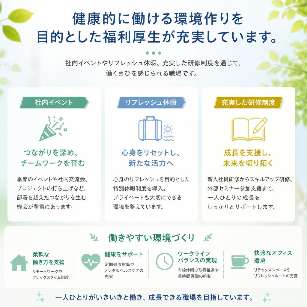 充実した福利厚生