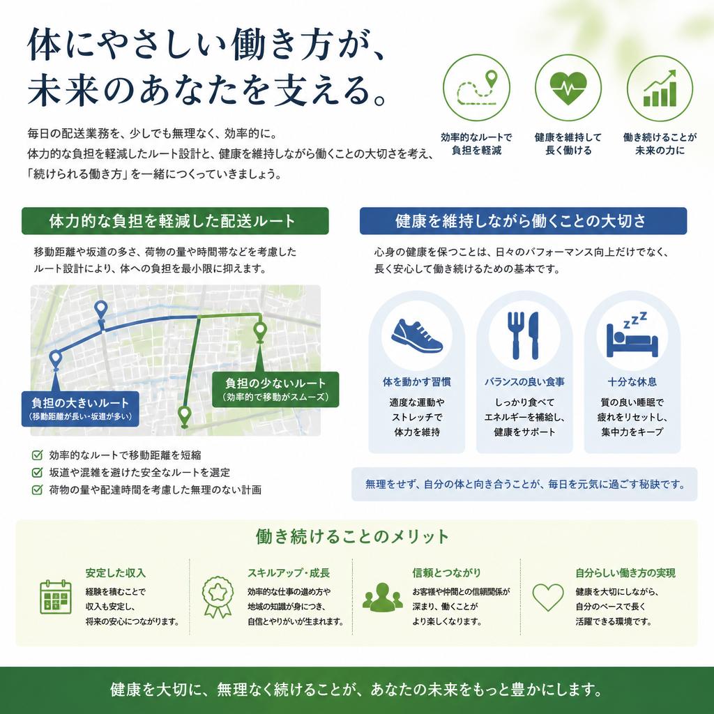 健康を大切に！長く働ける職場