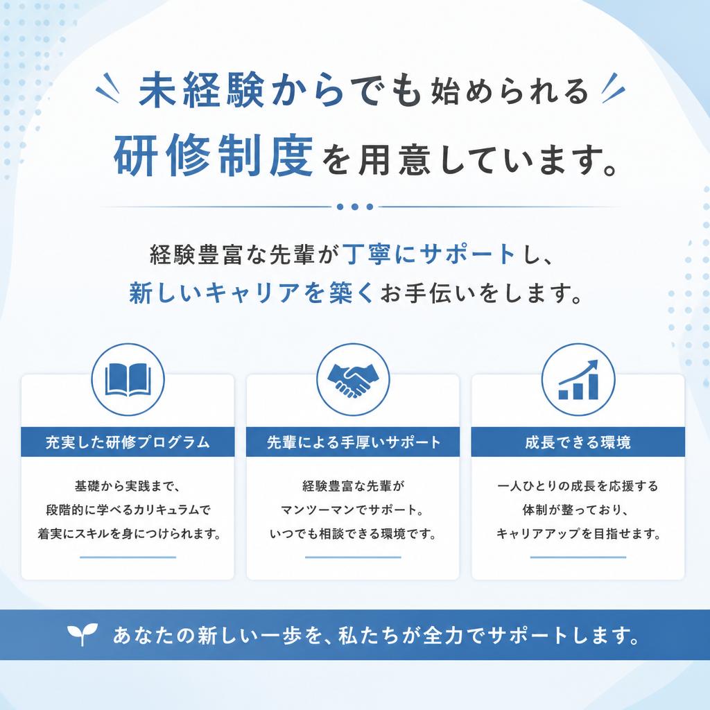 2. 充実した研修制度で安心のスタート